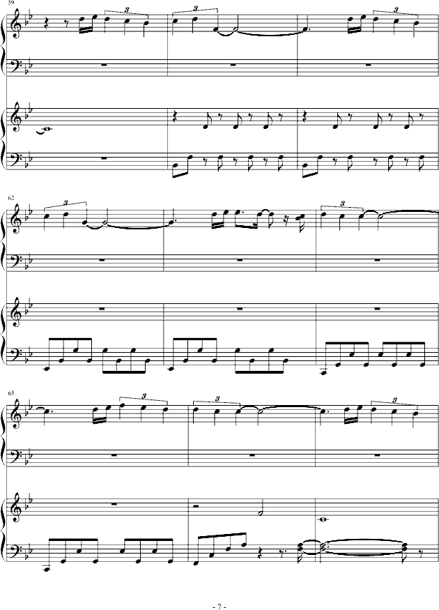 希望的夜晚钢琴曲谱（图7）