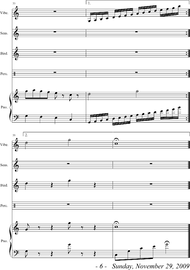 森林物语-雨过天晴钢琴曲谱（图6）