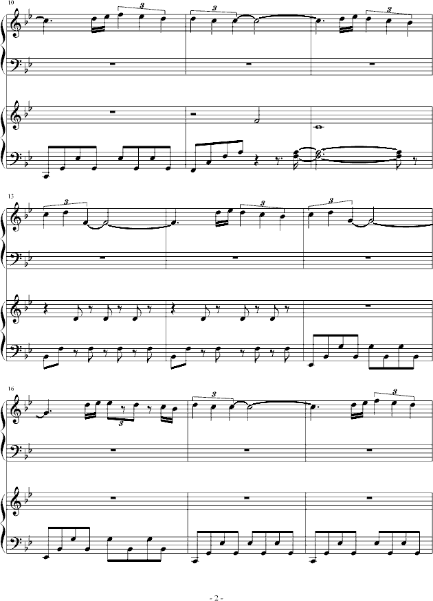 希望的夜晚钢琴曲谱（图2）