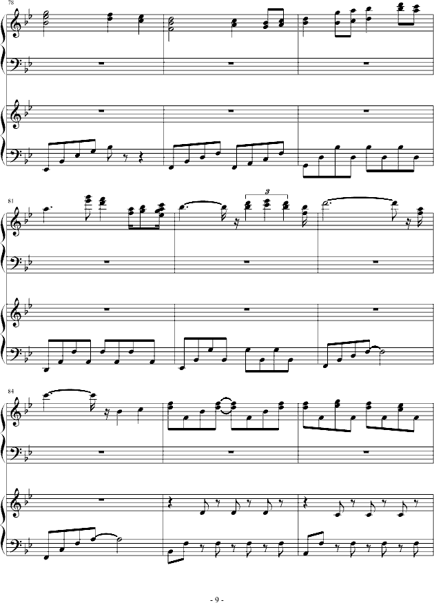 希望的夜晚钢琴曲谱（图9）
