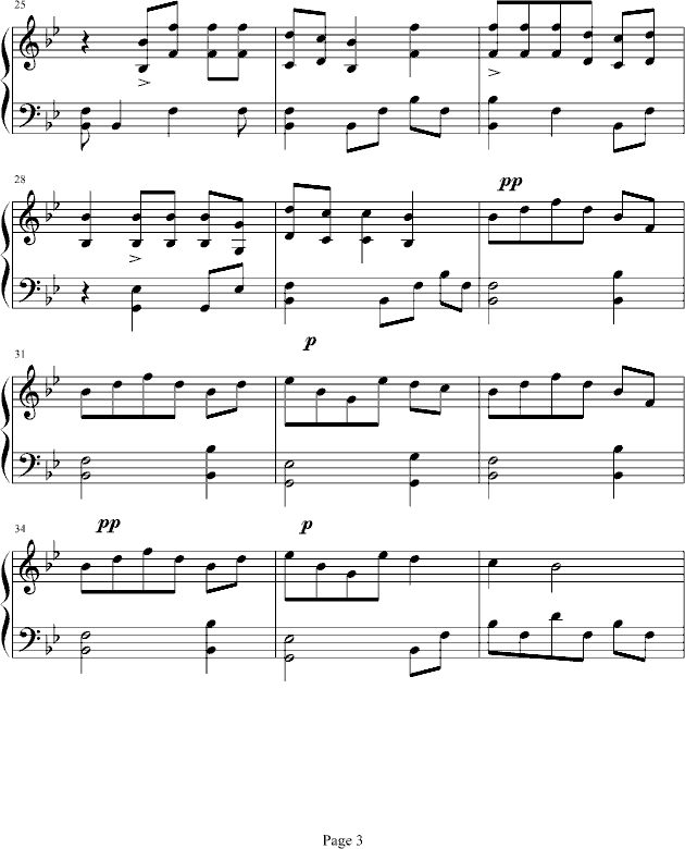 比翼双飞钢琴曲谱（图3）