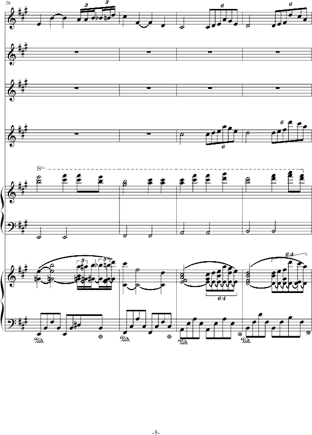 汶川的记忆钢琴曲谱（图5）