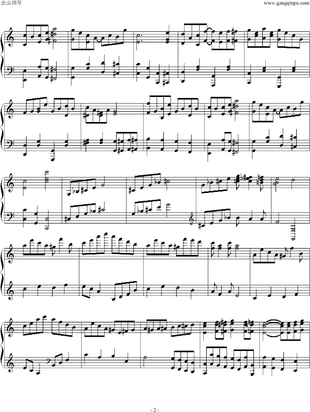 Treno, the Sleepless City钢琴曲谱（图2）