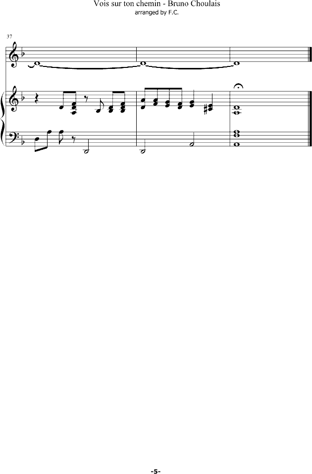 Vois sur ton chemin 眺望你的路钢琴曲谱（图5）