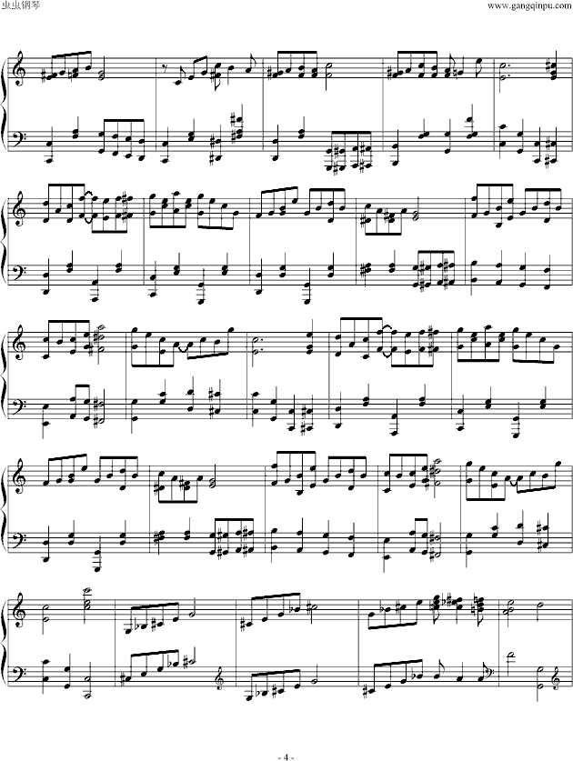 Treno, the Sleepless City钢琴曲谱（图4）