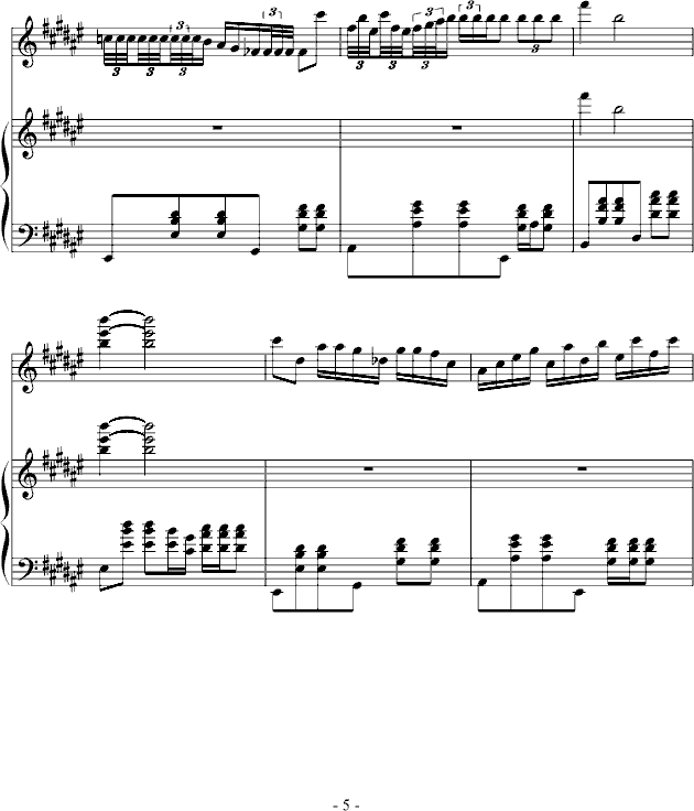 曲命钢琴曲谱（图5）