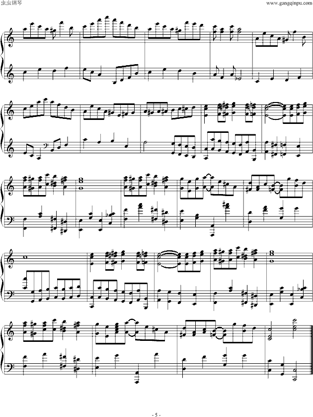 Treno, the Sleepless City钢琴曲谱（图5）