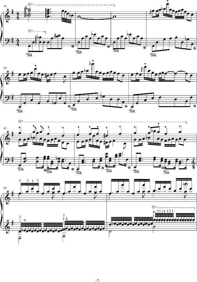 流星小幻想曲钢琴曲谱（图7）