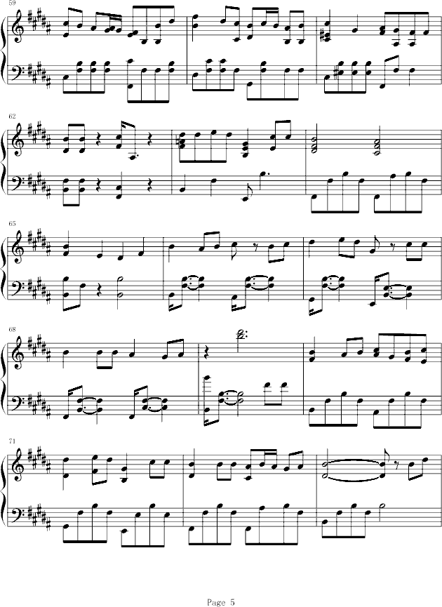古老的大钟钢琴曲谱（图5）