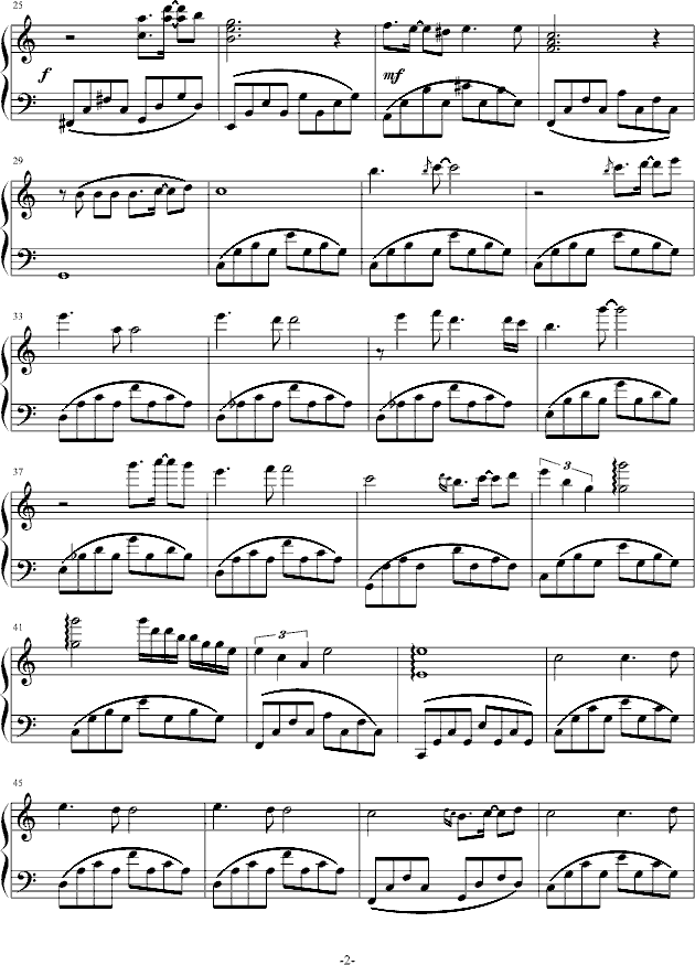 梦醒后的即兴钢琴曲谱（图2）