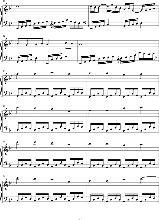 玫瑰战争钢琴曲谱（图2）