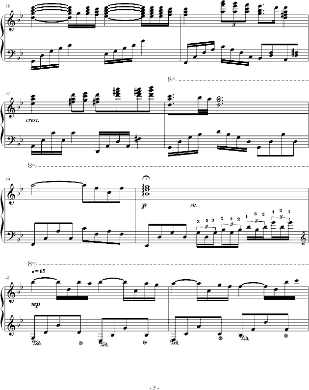 梦之祭钢琴曲谱（图5）