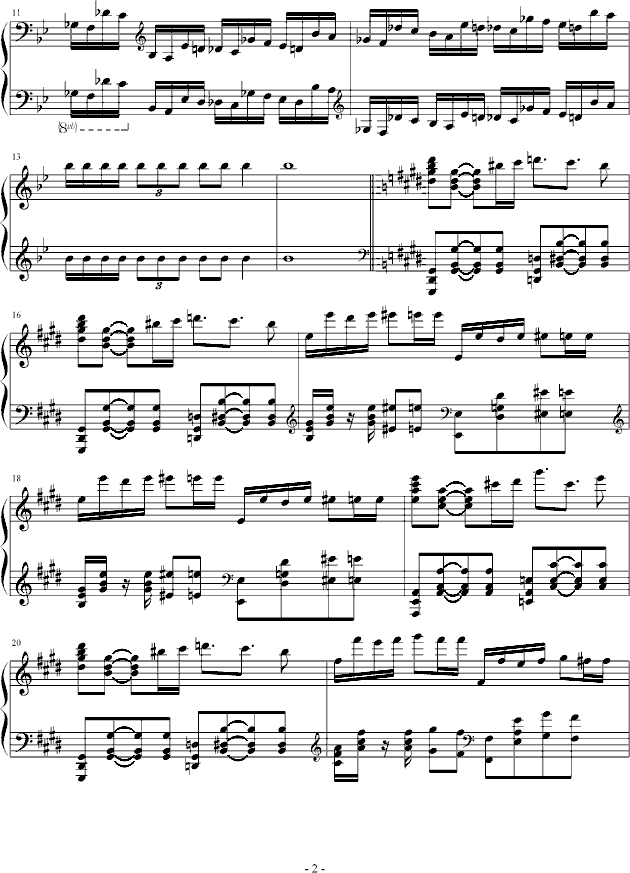 燃烧的琴弦钢琴曲谱（图2）