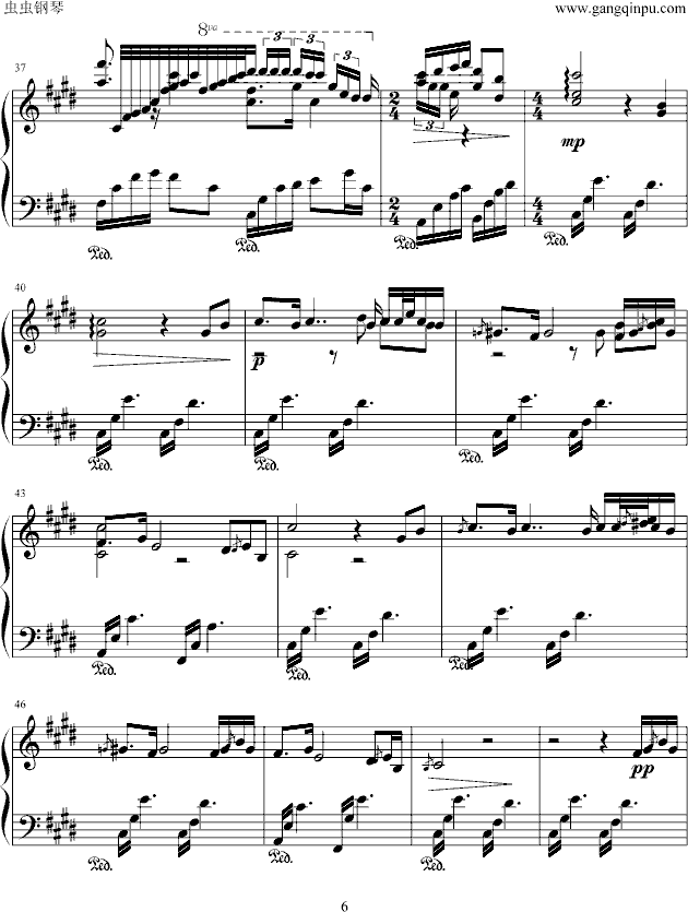 琵琶语钢琴曲谱（图6）