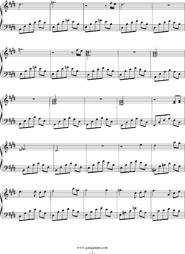遥远的静钢琴曲谱（图3）