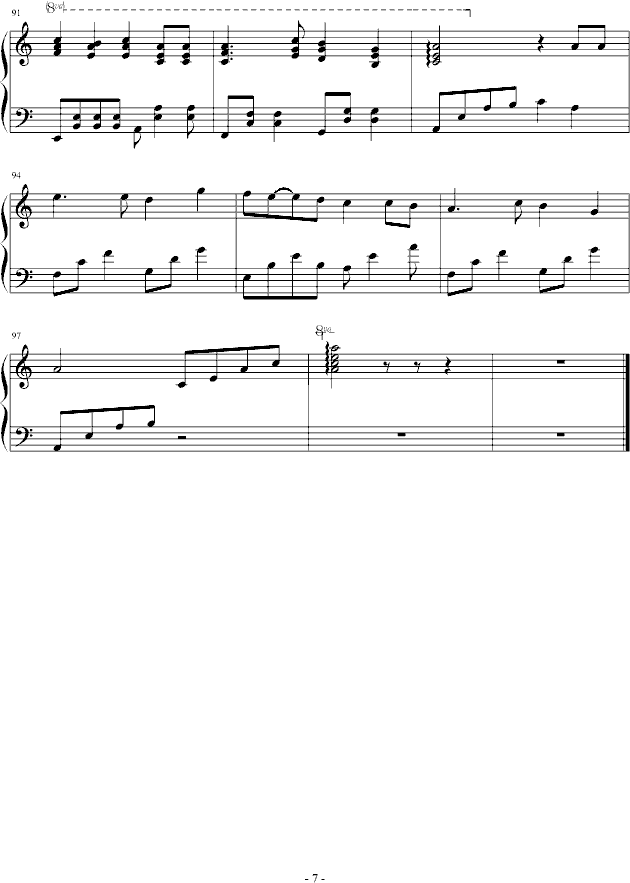 星空下的思念钢琴曲谱（图7）