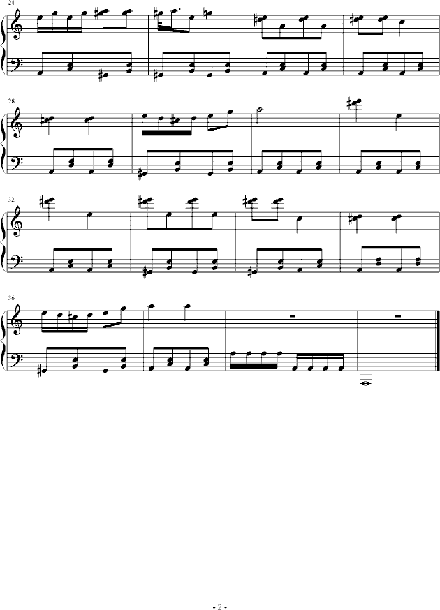 致猪八戒钢琴曲谱（图2）