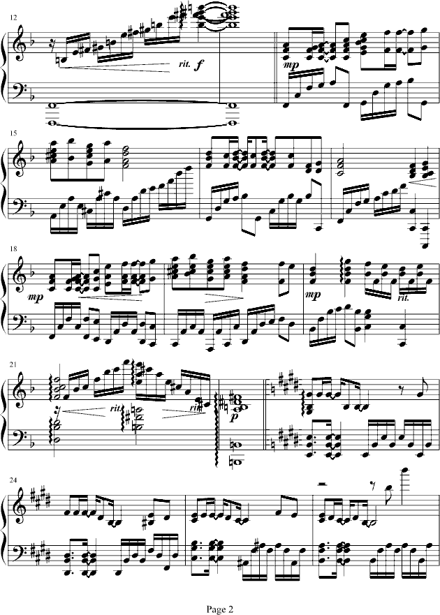 shooting star钢琴曲谱（图2）