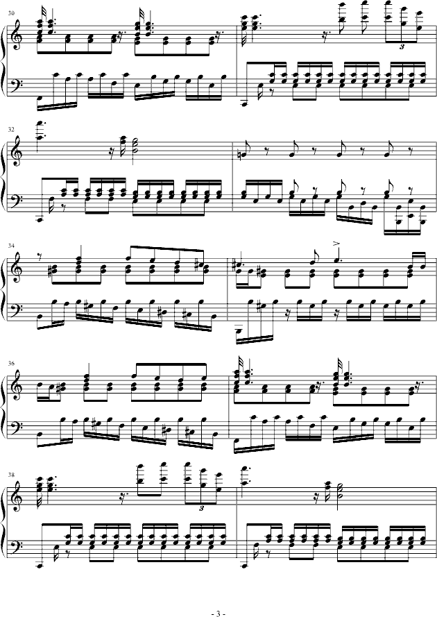 永别了，2009钢琴曲谱（图3）