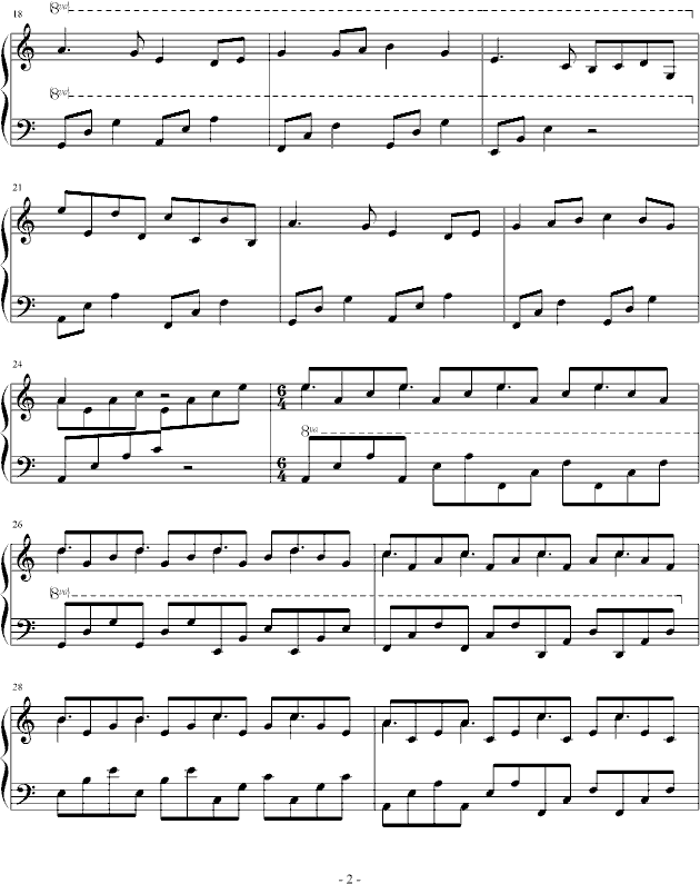 断章钢琴曲谱（图2）