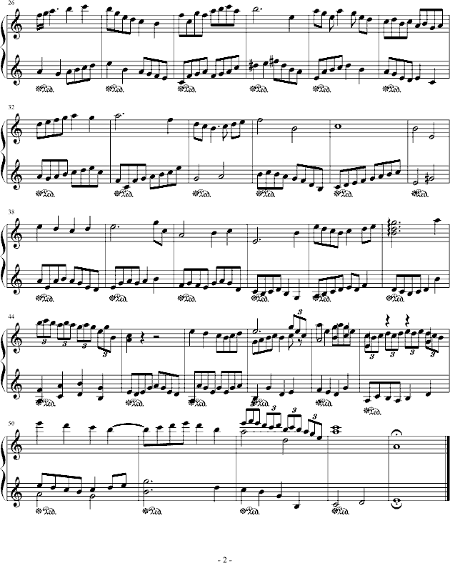 镜花水月钢琴曲谱（图2）