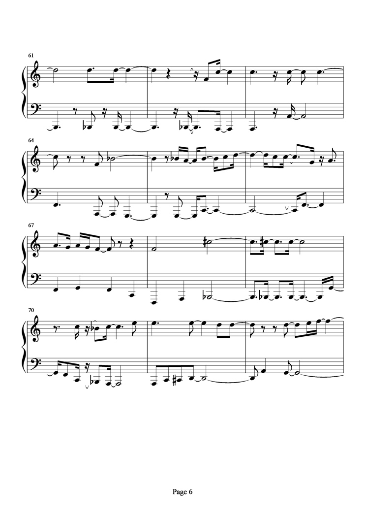 想见你钢琴曲谱（图6）