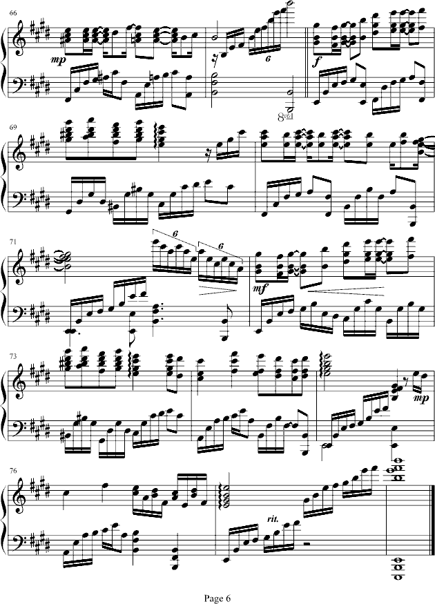 shooting star钢琴曲谱（图6）