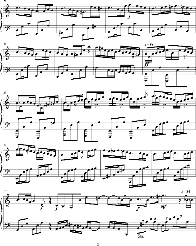 剑舞枫林钢琴曲谱（图2）