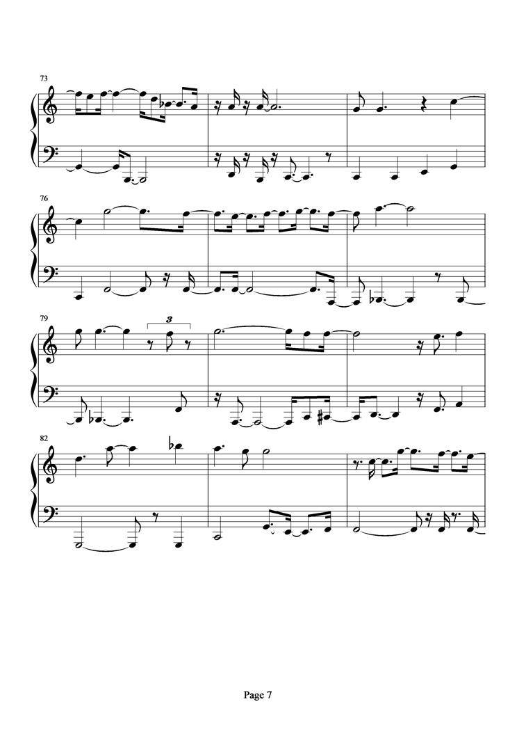 想见你钢琴曲谱（图7）