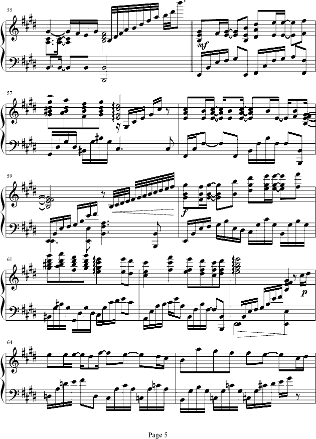 shooting star钢琴曲谱（图5）