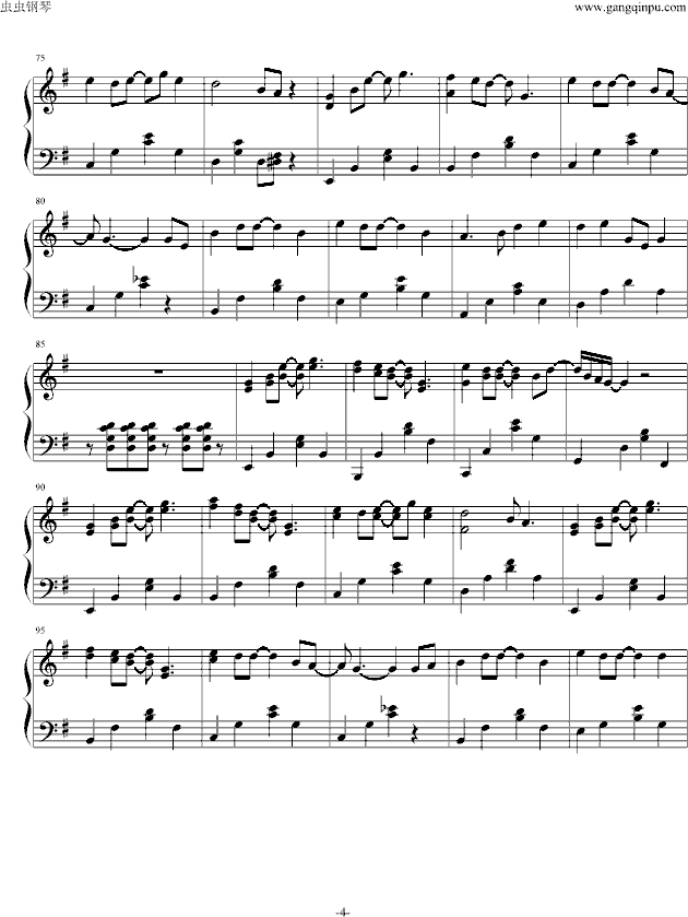 心跳（王力宏）钢琴曲谱（图4）
