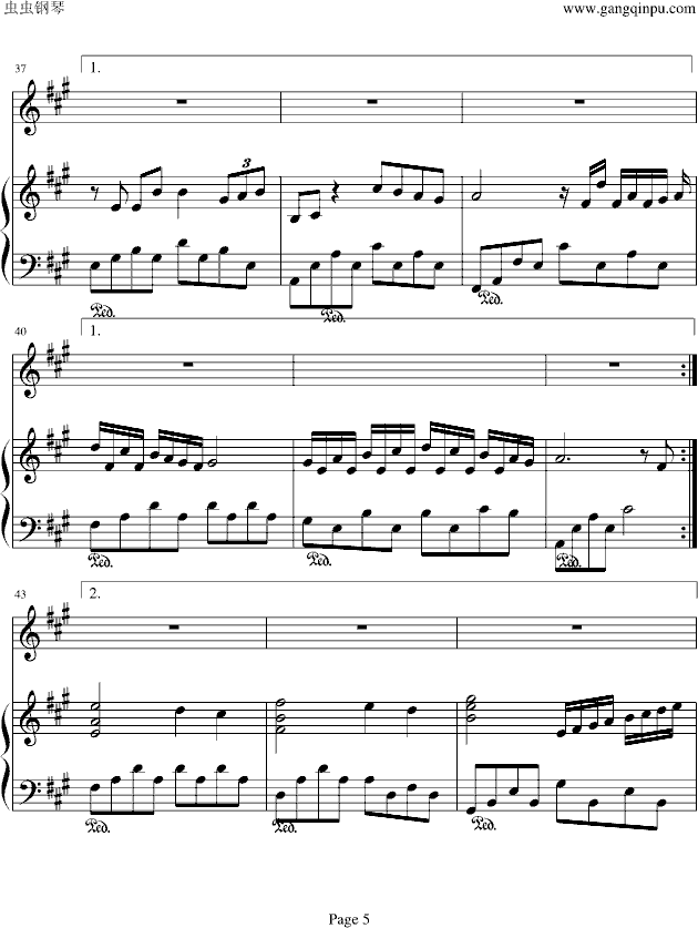 幸福纪念日钢琴曲谱（图5）