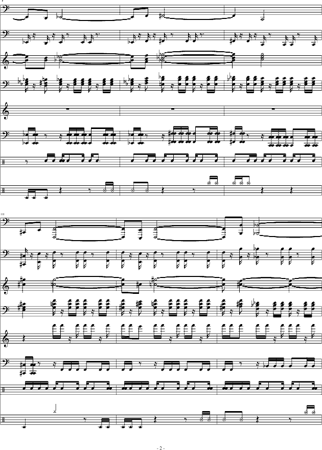 魔兽争霸2-开场音乐钢琴曲谱（图2）