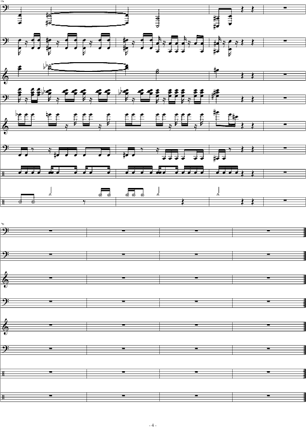 魔兽争霸2-开场音乐钢琴曲谱（图4）