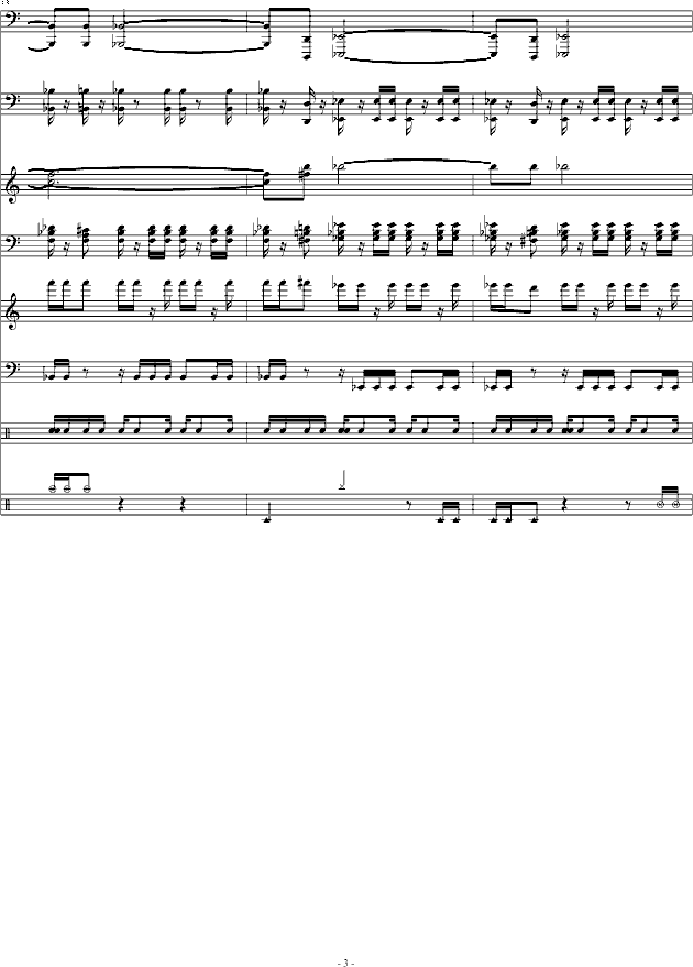 魔兽争霸2-开场音乐钢琴曲谱（图3）