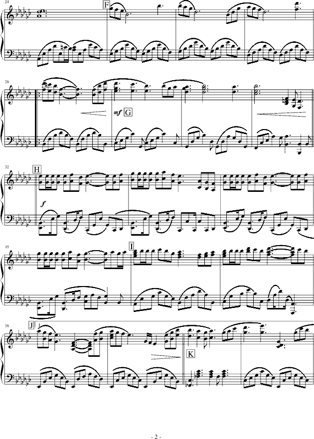 久远之河钢琴曲谱（图2）