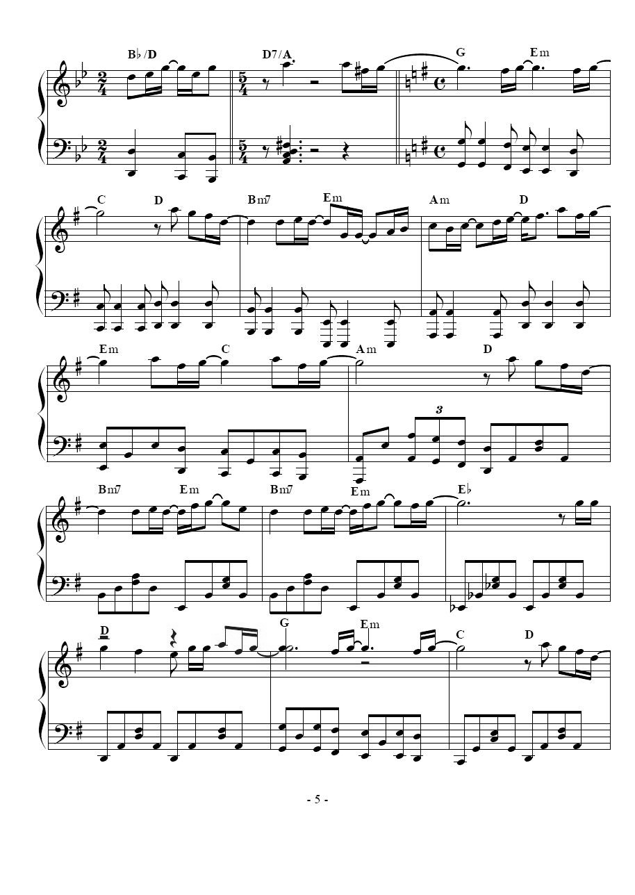 Begin钢琴曲谱（图5）