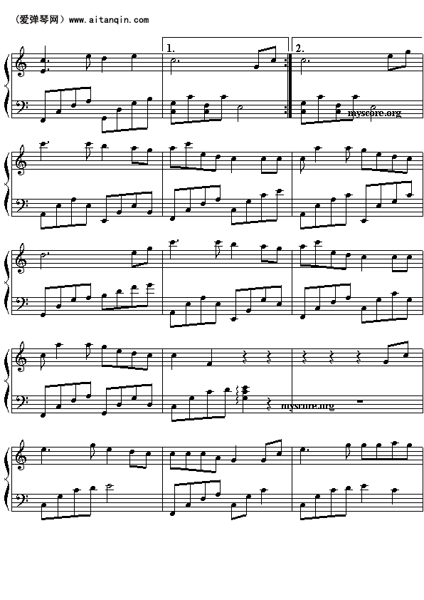 隐形的翅膀钢琴曲谱（图2）