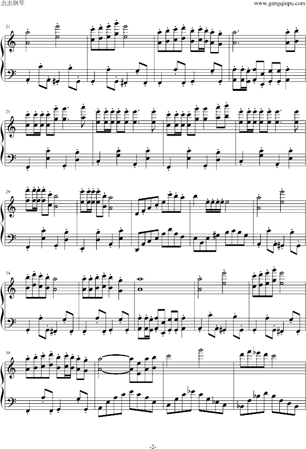 欢沁钢琴曲谱（图2）