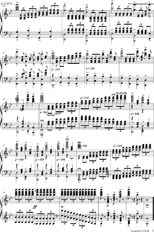 我的祖国-难度版钢琴曲谱（图5）