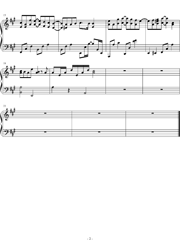 不会爱（《终极一家》背景音乐）钢琴曲谱（图2）