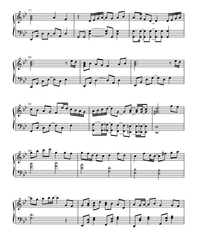 薄桜鬼-花びらの刻钢琴曲谱（图6）