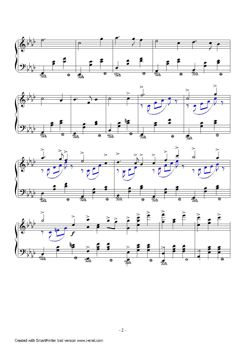 霞光   精灵世纪片尾曲钢琴曲谱（图2）