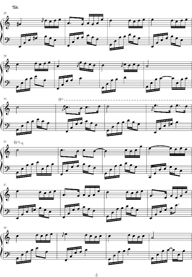 夜的钢琴曲四钢琴曲谱（图2）