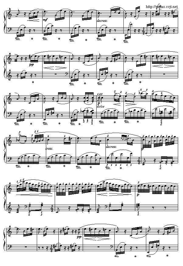 献给爱丽丝钢琴曲谱（图2）