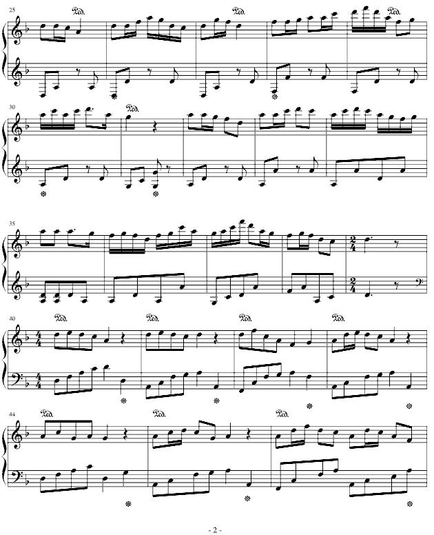 马儿欢（变奏完整版）钢琴曲谱（图2）