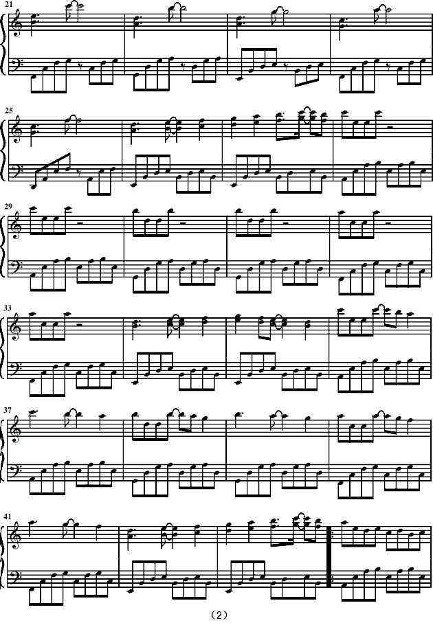 a小调钢琴曲钢琴曲谱（图2）