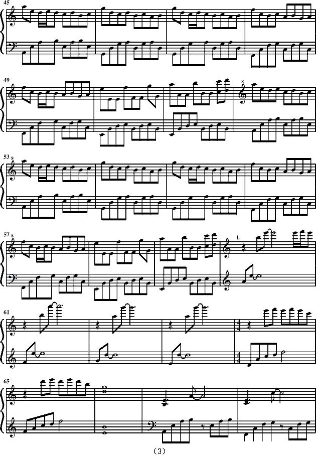 a小调钢琴曲钢琴曲谱（图3）