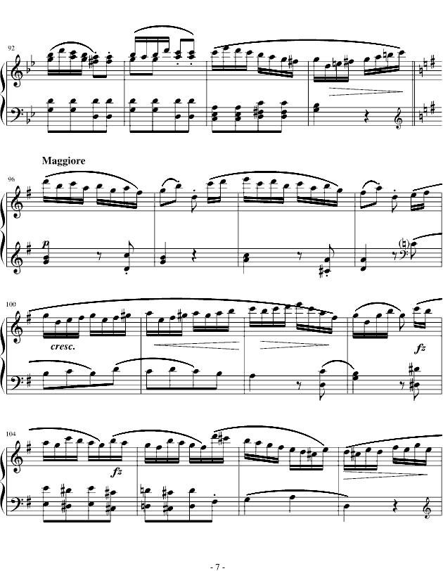吉普赛回旋曲（全国钢琴演奏（业余）考级第六级曲目）钢琴曲谱（图7）