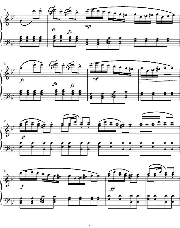 吉普赛回旋曲（全国钢琴演奏（业余）考级第六级曲目）钢琴曲谱（图6）